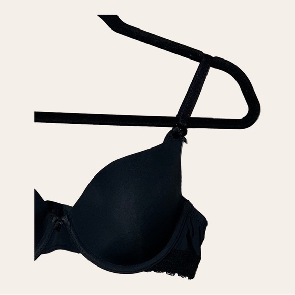 0335. Felina Black Lace Padded‎ Underwire Bra 34C Adjustable Straps - Picture 2 of 5